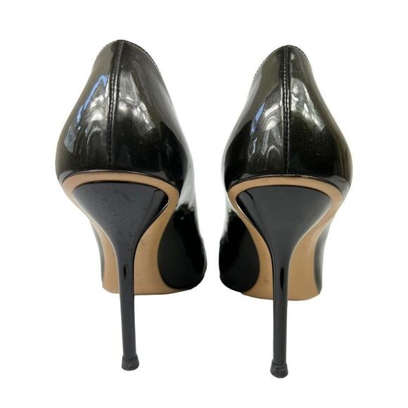 GUCCI Green Patent Leather Hollywood Horsebit Peep Toe Pumps Size 7.5 - Picture 8 of 12